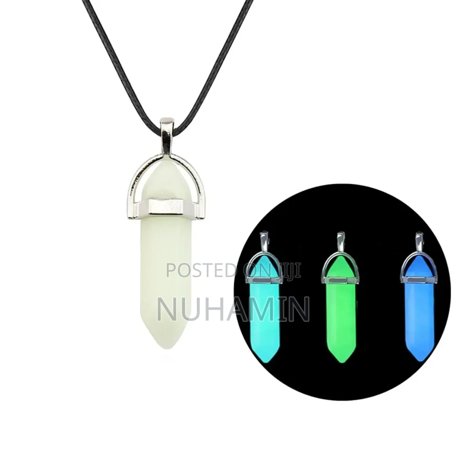 Luminous Hexagonal Stone Necklace
