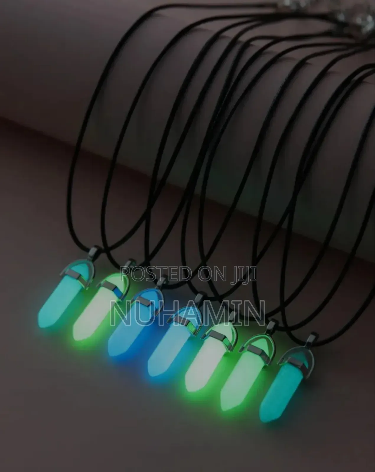 Luminous Hexagonal Stone Necklace