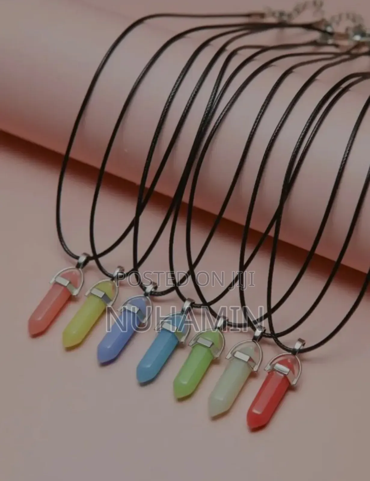 Luminous Hexagonal Stone Necklace