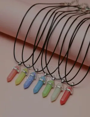 Luminous Hexagonal Stone Necklace