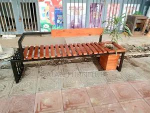 Photo - Urbanslat Steel Wood Outdoor Bench for Walkways, Schools