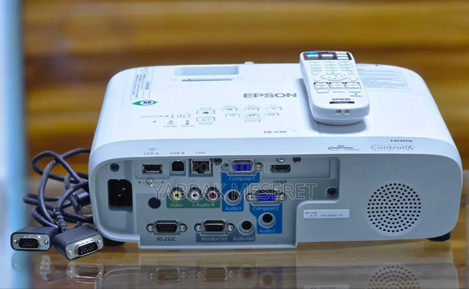 Epson Projector 
Has Remote 
Model Name: Eb-X39