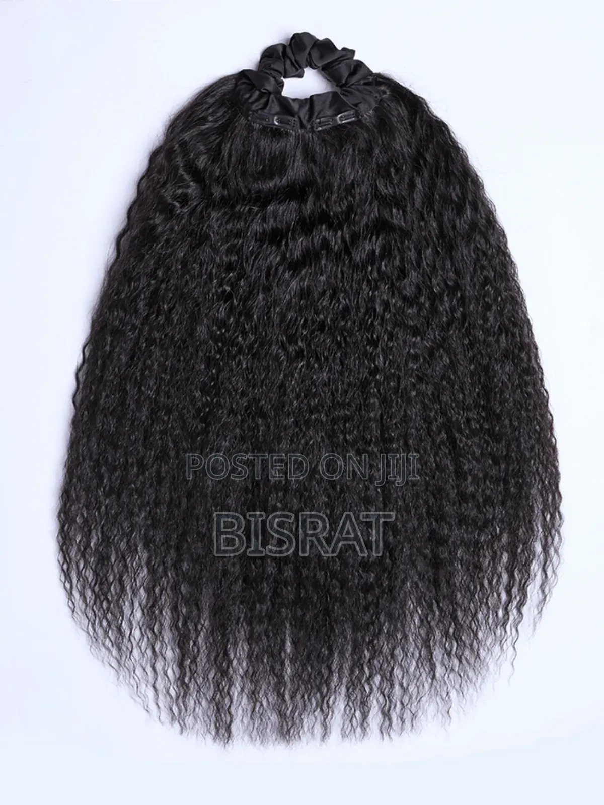 Frodio Human Hair Ponytail Extension- Water Wave (18 Inches)