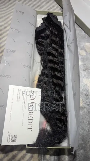 Frodio Human Hair Ponytail Extension- Water Wave (18 Inches)