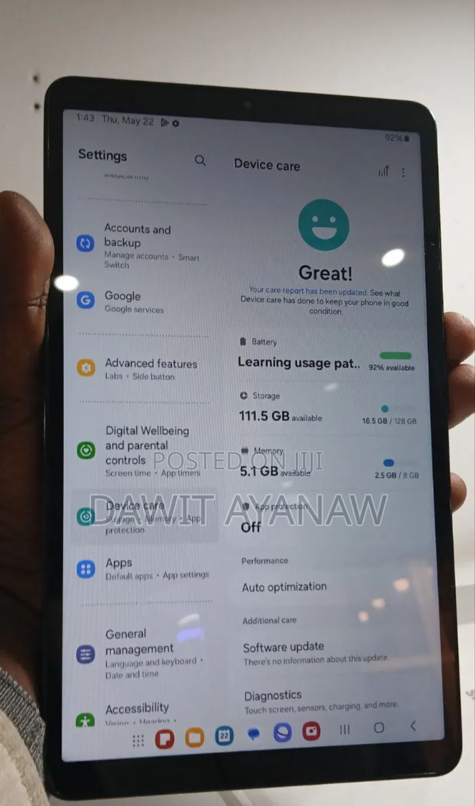 New Samsung Galaxy Tab A9 128 GB Silver