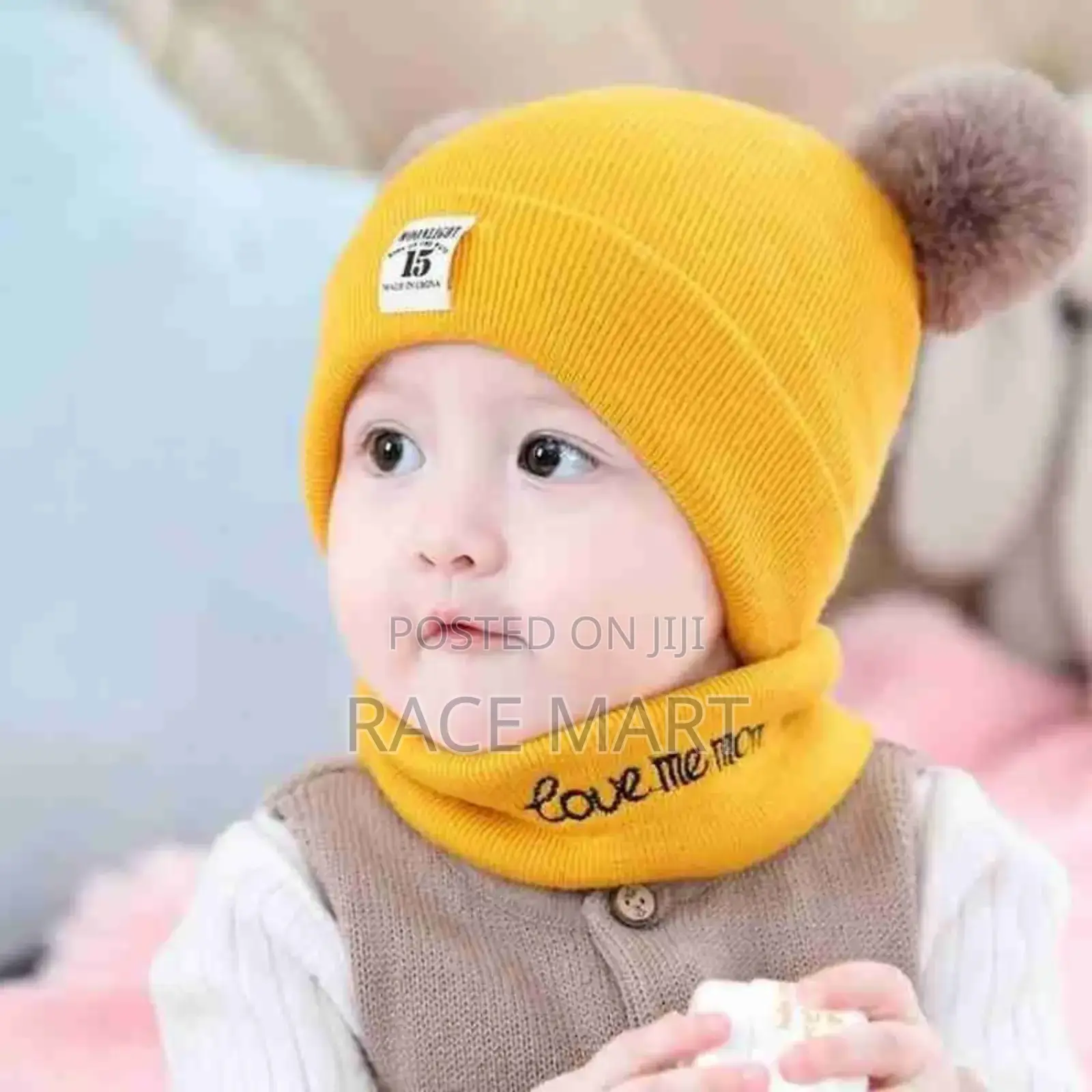 Toddler Knitted Hat Beanie Cap Scarf Set