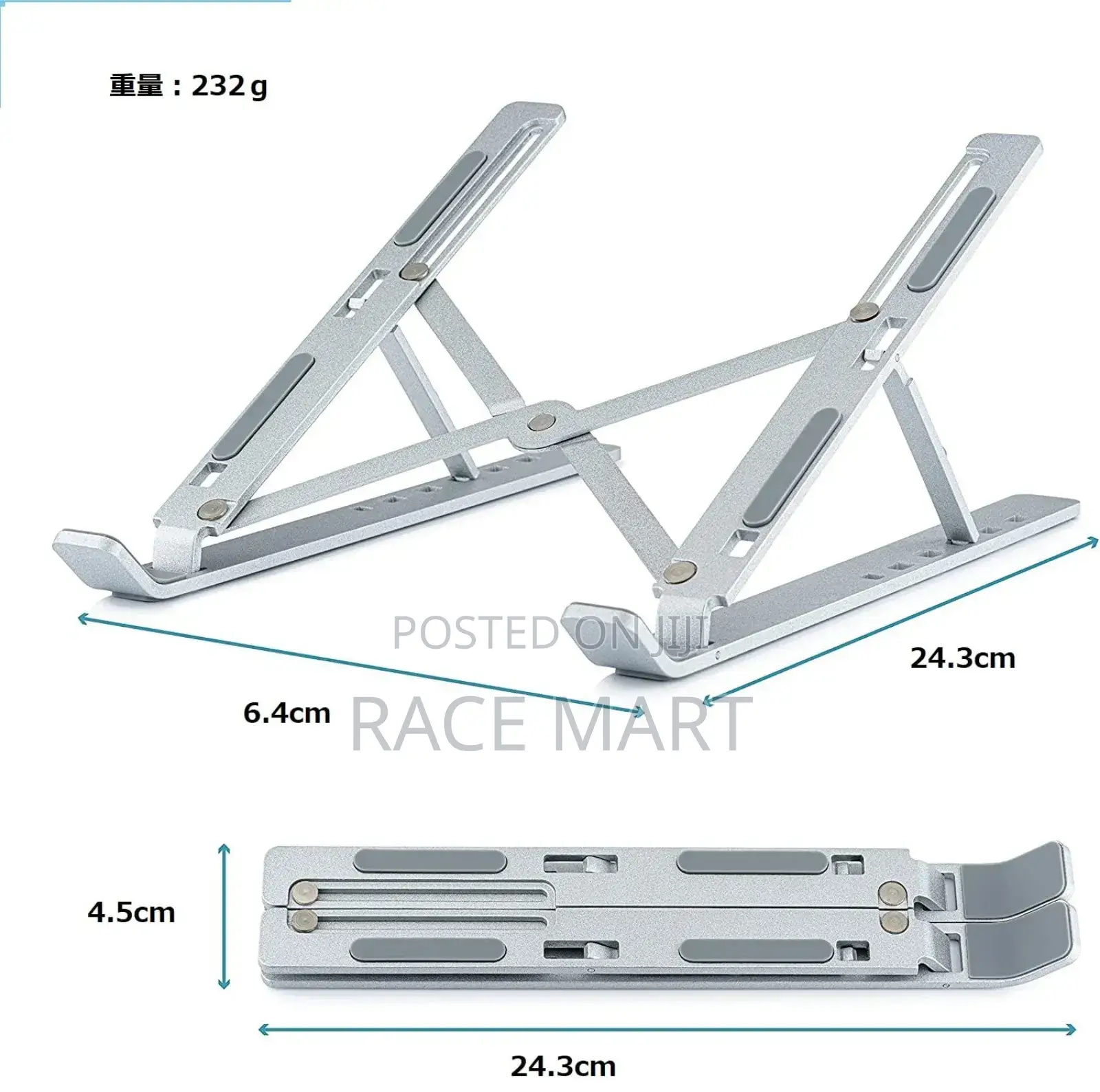 Foldable Height Adjustable Metal Frame Laptop Stand