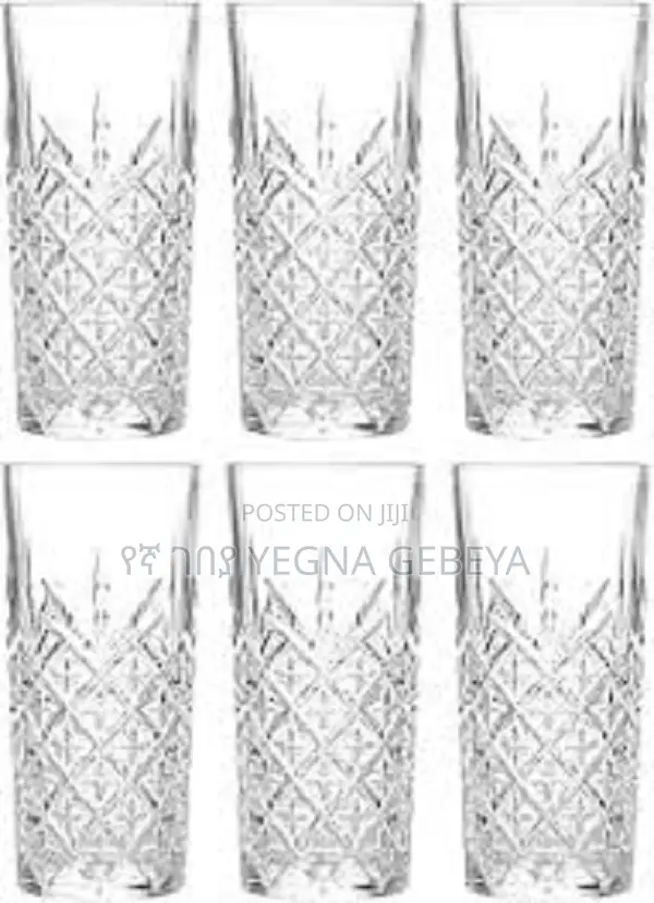 Frozen Glacier Design Water Juice Glass Set