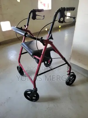 Photo - Walkerسwalkerخwalkerطwalker Rollator Walking Aid Large Wheel