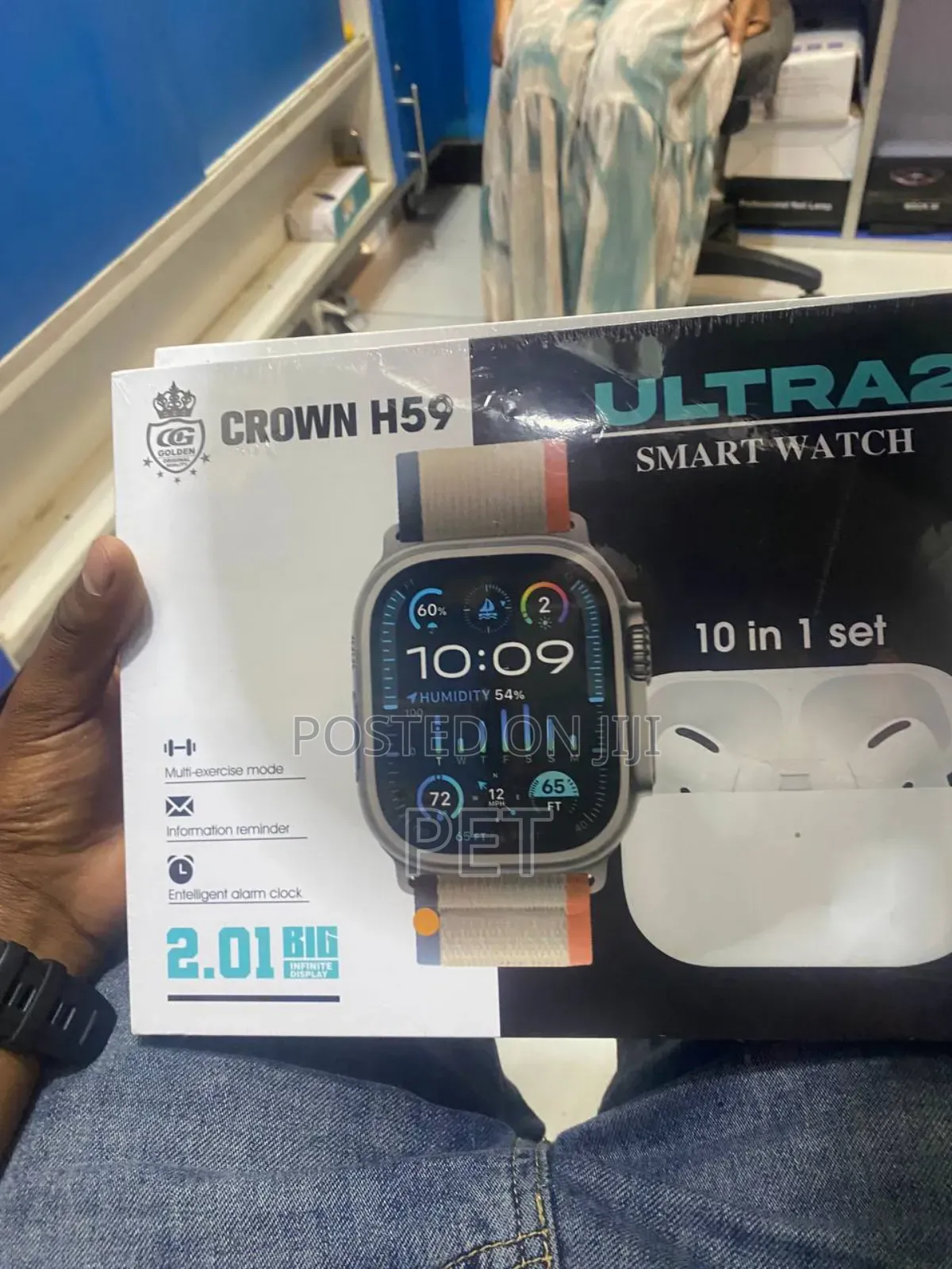 Crown H59 Ultra Smartwatch + Free Airpods