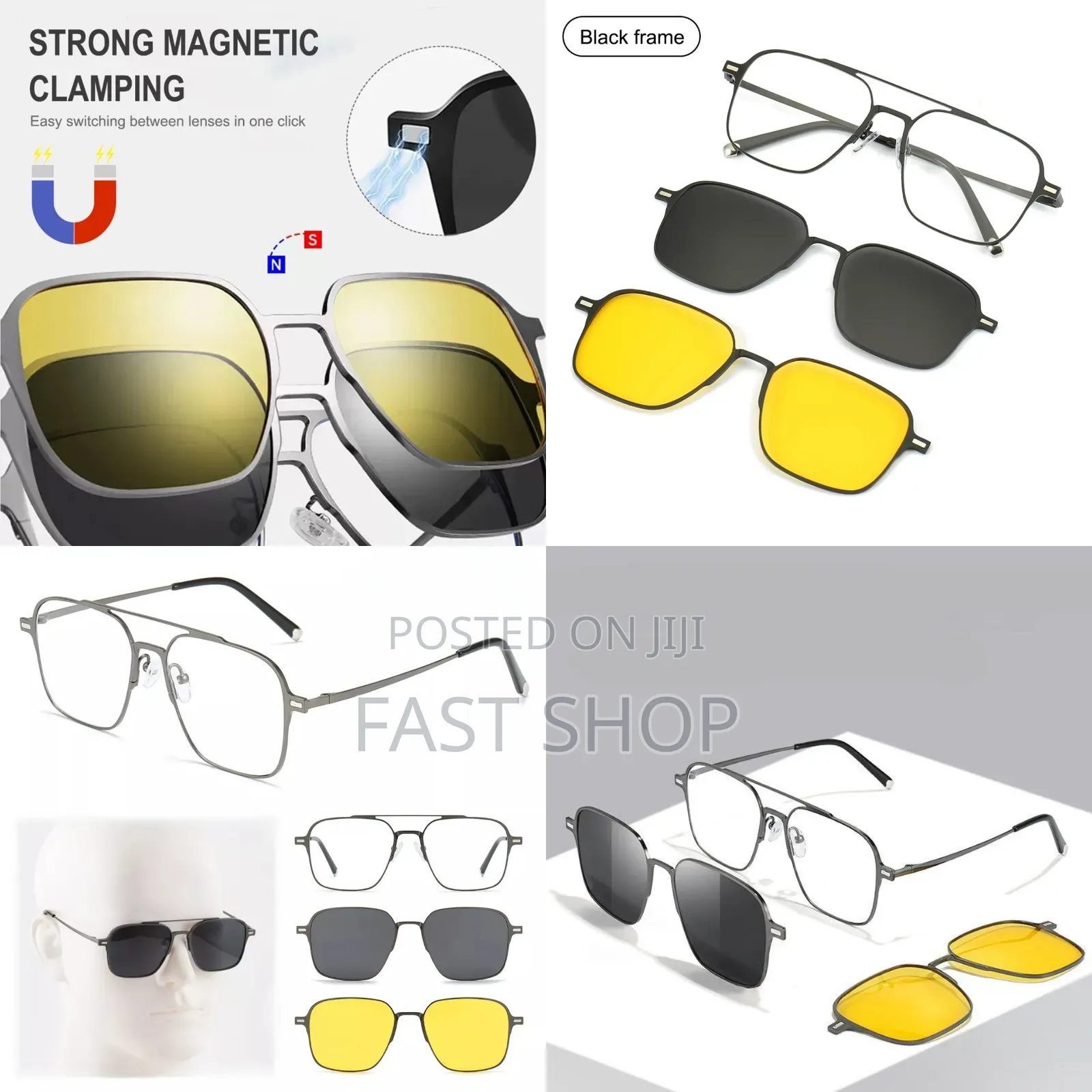 3 in 1 Magnetic Blue Cut Glassess