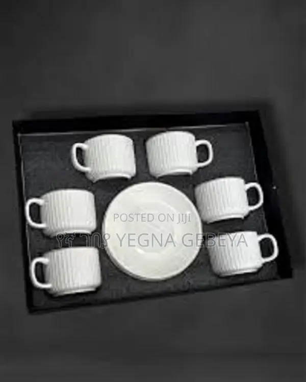 Elegant White Ceramic 12pcs Tea Set With Plates