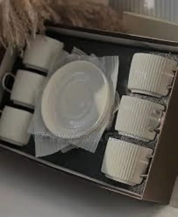 Elegant White Ceramic 12pcs Tea Set With Plates