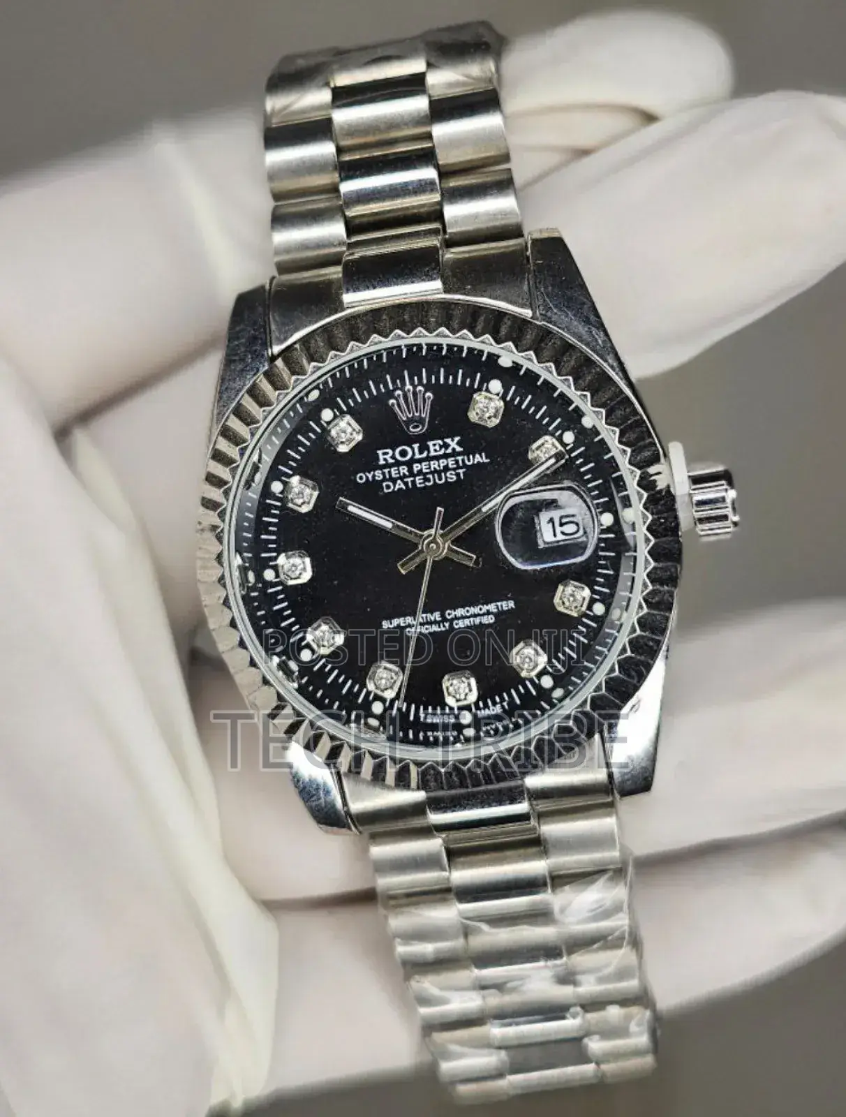 Rolex Quartz Movement Stainless Steel Analog Watch Authentic