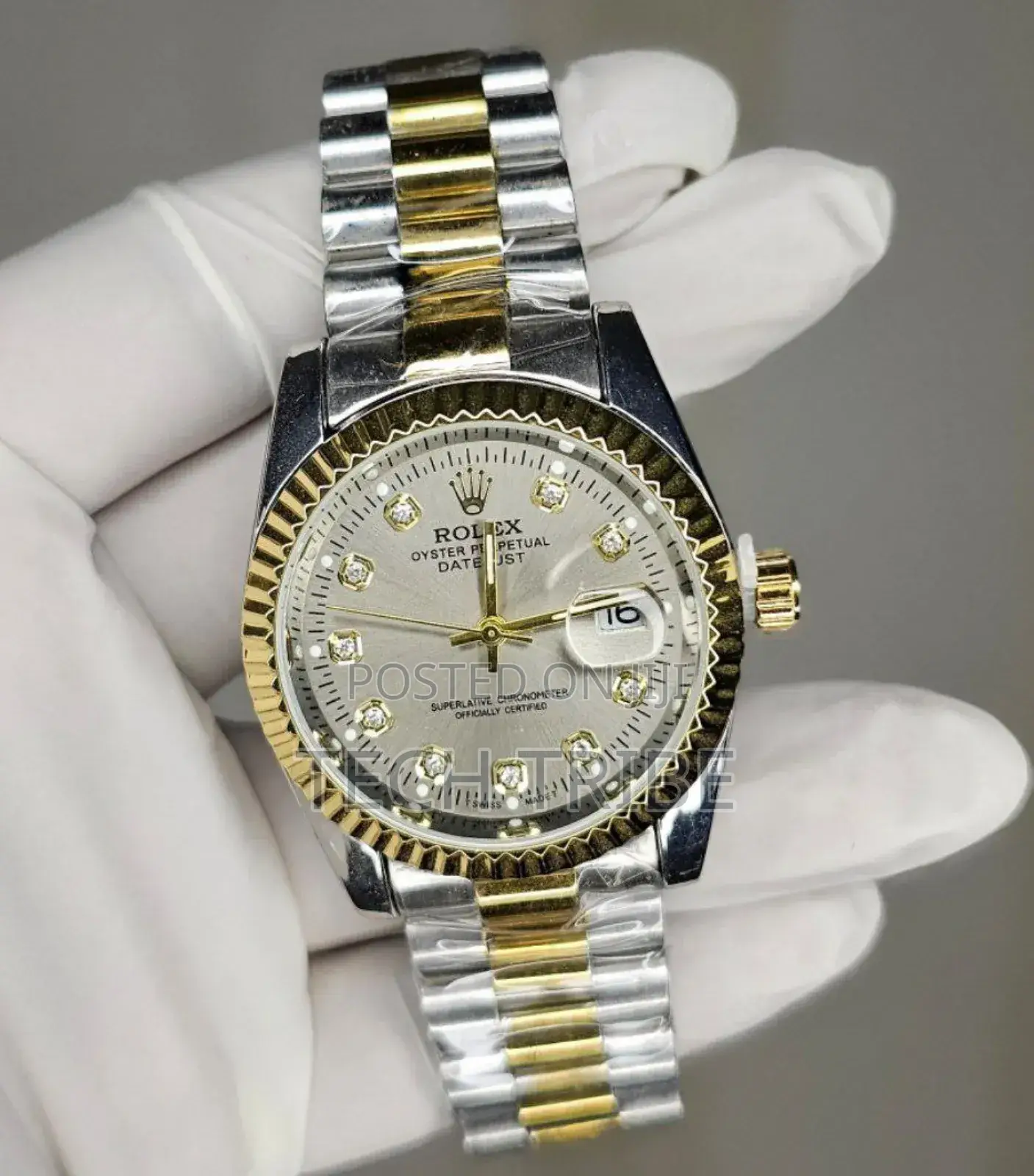 Rolex Quartz Movement Stainless Steel Analog Watch Authentic