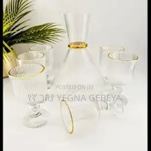 Photo - Elegant Ribbed Glassware Set – 7-Piece