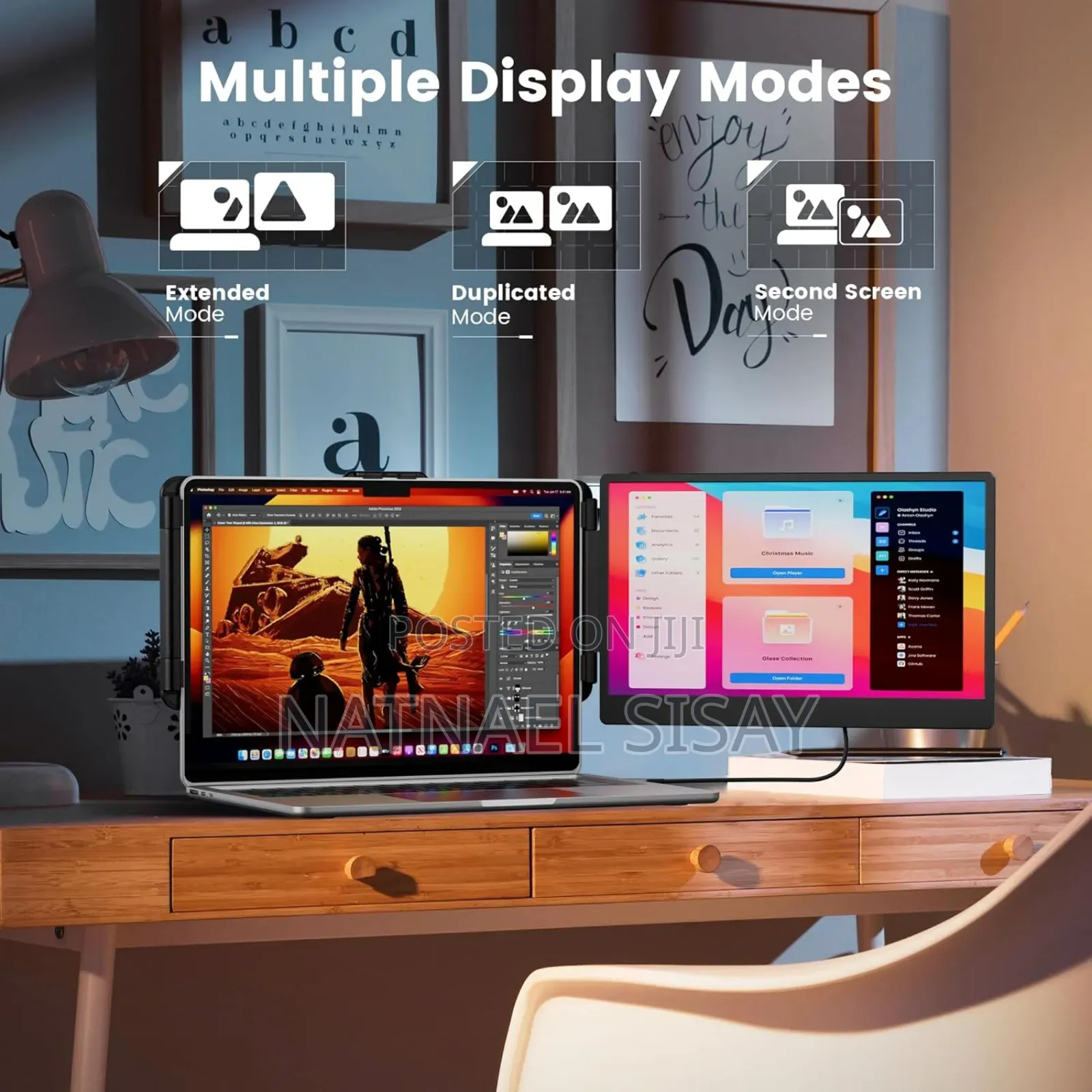 14" Laptop Monitor Extender, FHD 1080p.