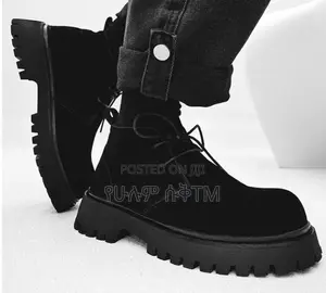 Original Bristish Round Toe ‘Triple Black’ Mid Suede Shoes