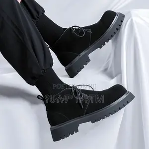 Original Bristish Round Toe ‘Triple Black’ Mid Suede Shoes