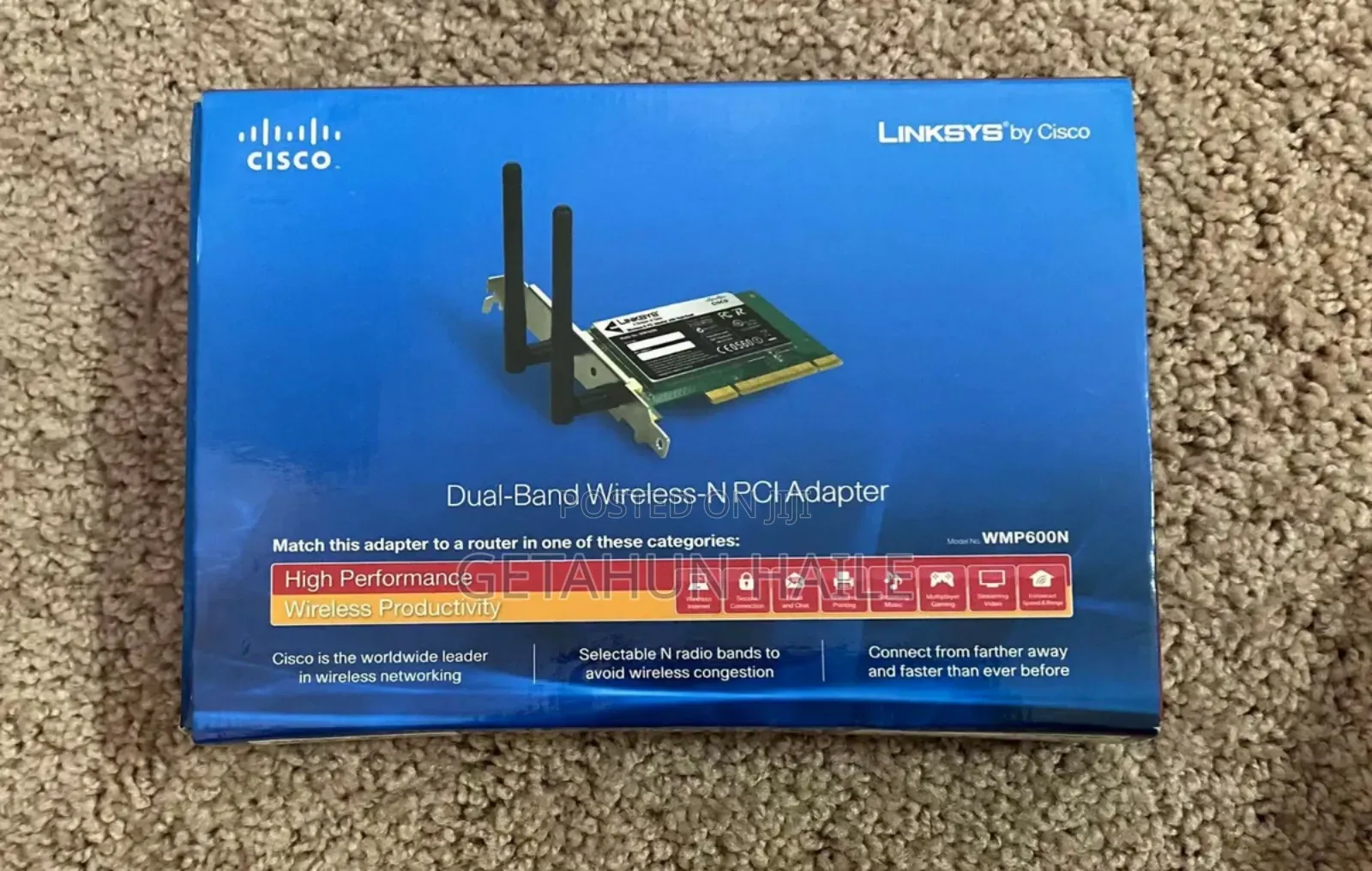 Cisco by Linksys Dual Band Wireless-N Pci Adapter Wmp600n