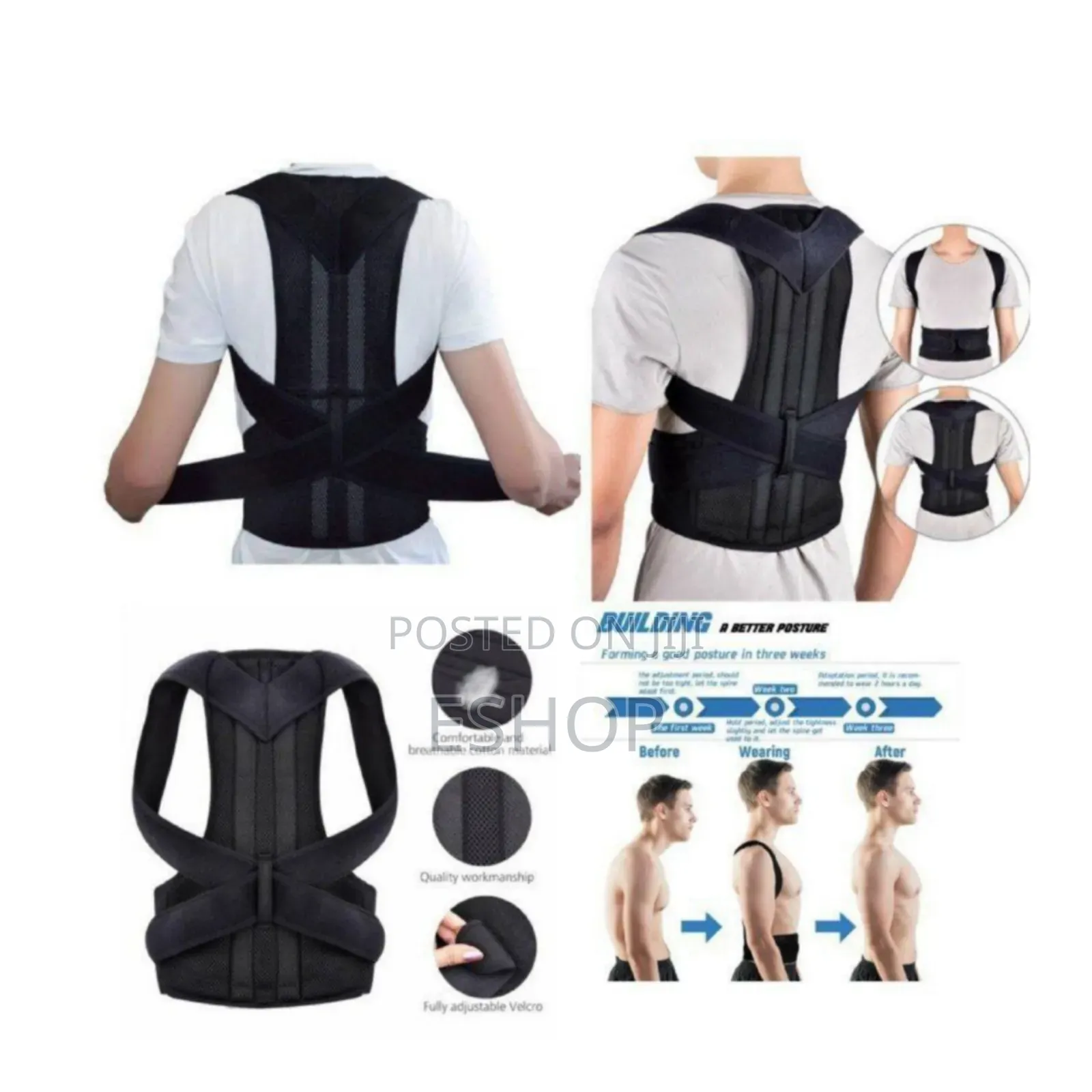 **Posture Brace for Better Alignment – No More Hunching**