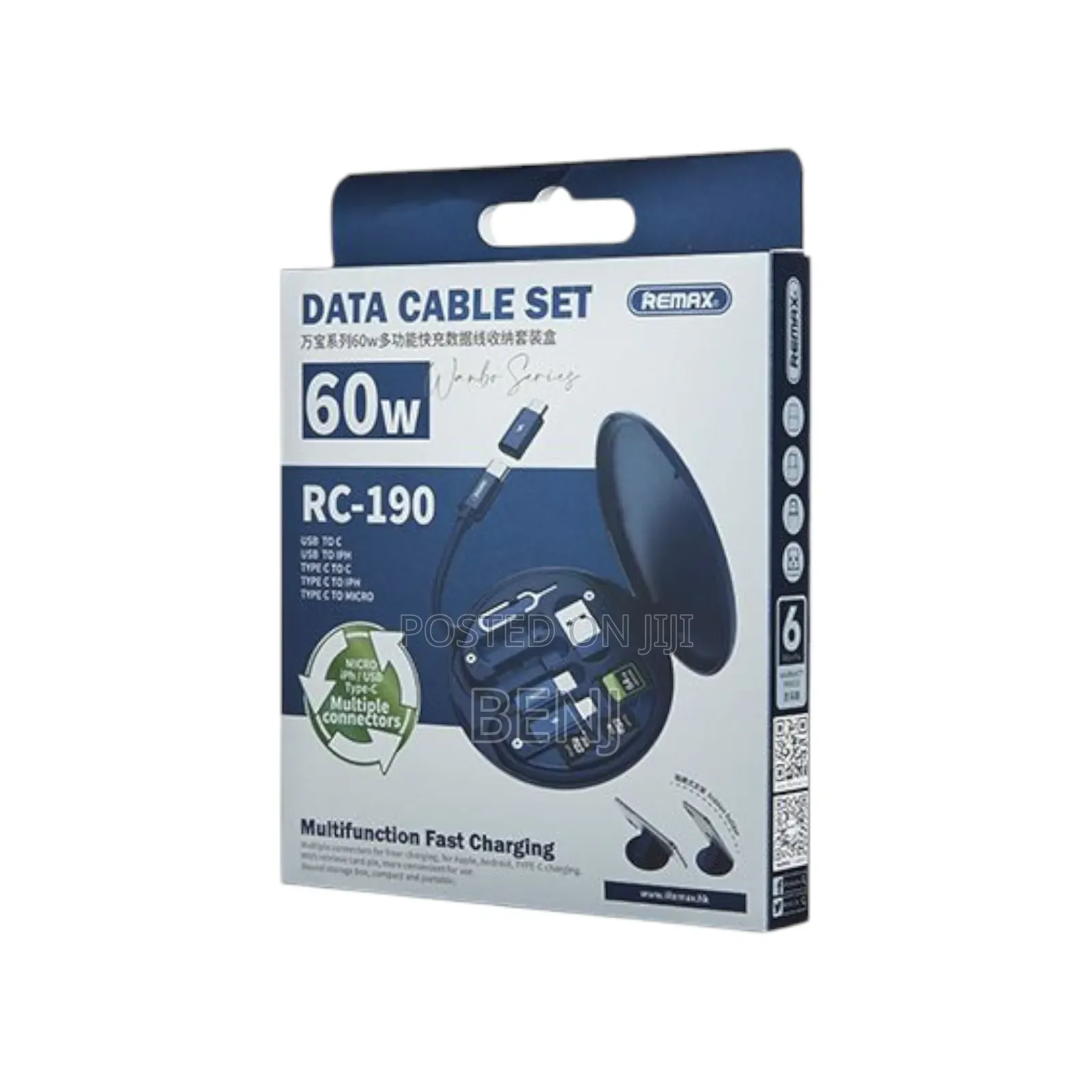 Remax Multipurpose Data Cable Set | 60w Type-C Fast Charging