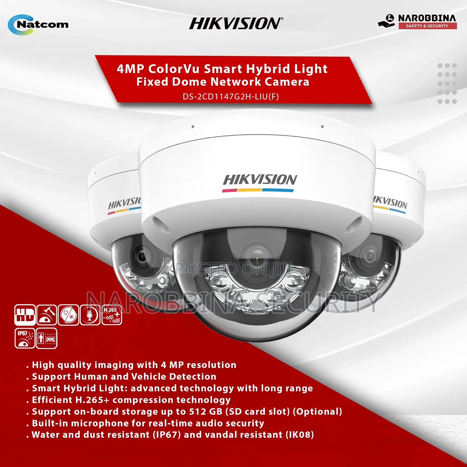 Hikvision 4mp Colorvu Smart Hybrid Light Dome