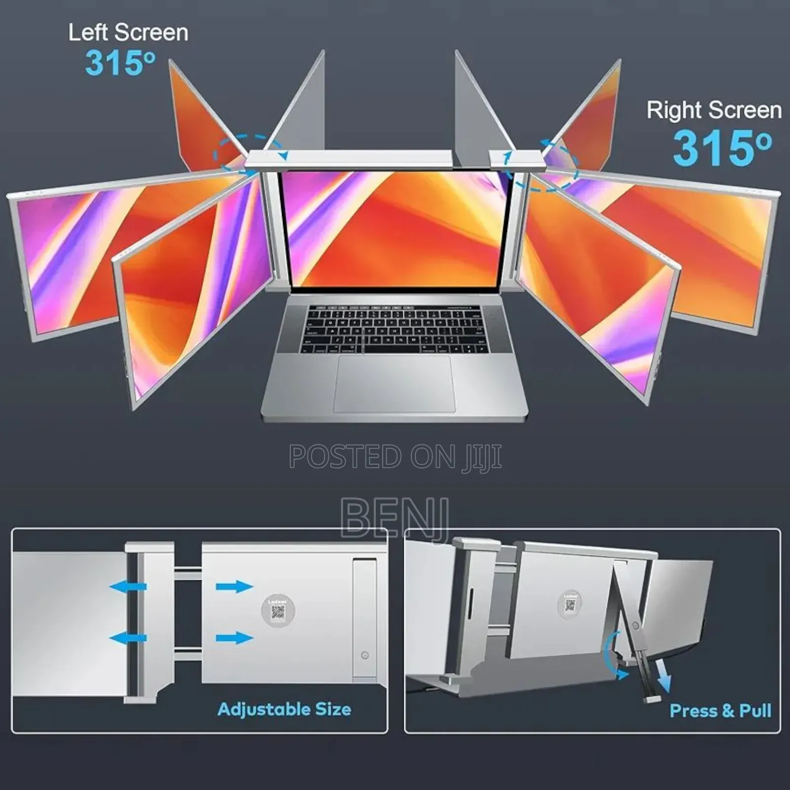 14" Full Hd 60 Hz Laptop Screen Extender | Adjustabls Size