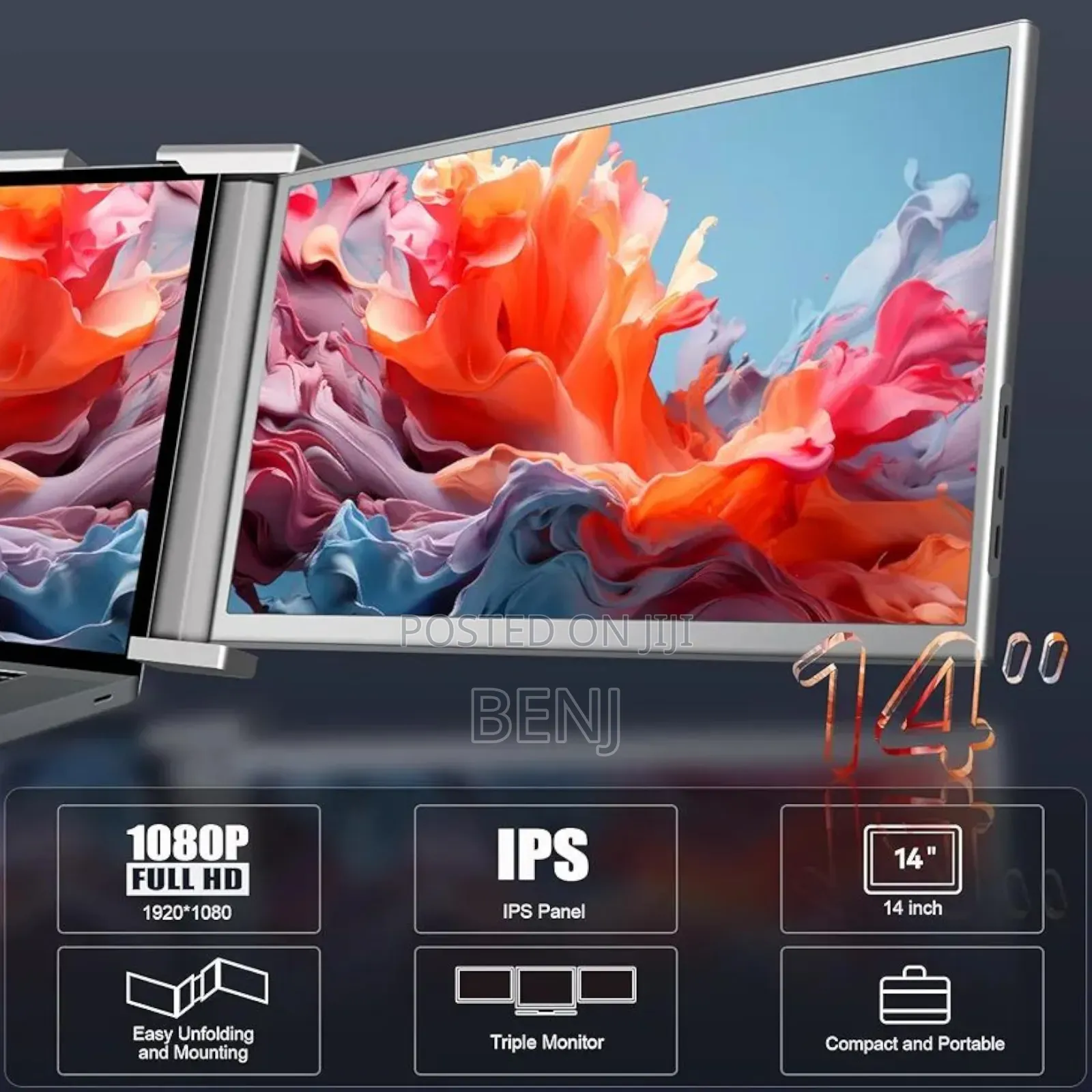 14" Full Hd 60 Hz Laptop Screen Extender | Adjustabls Size