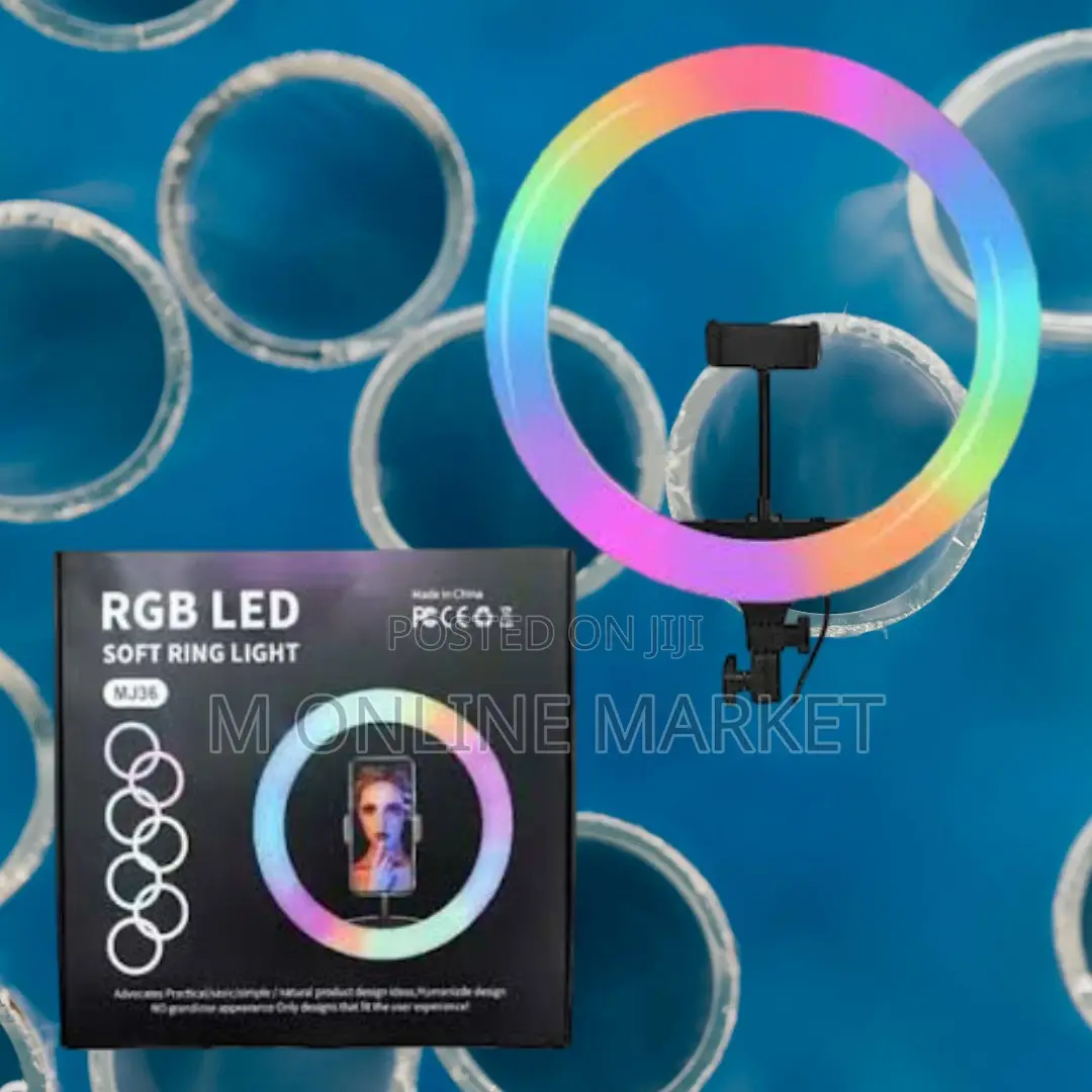 14 Inch RGB Ringlight: Adjustable Brightness Color Output