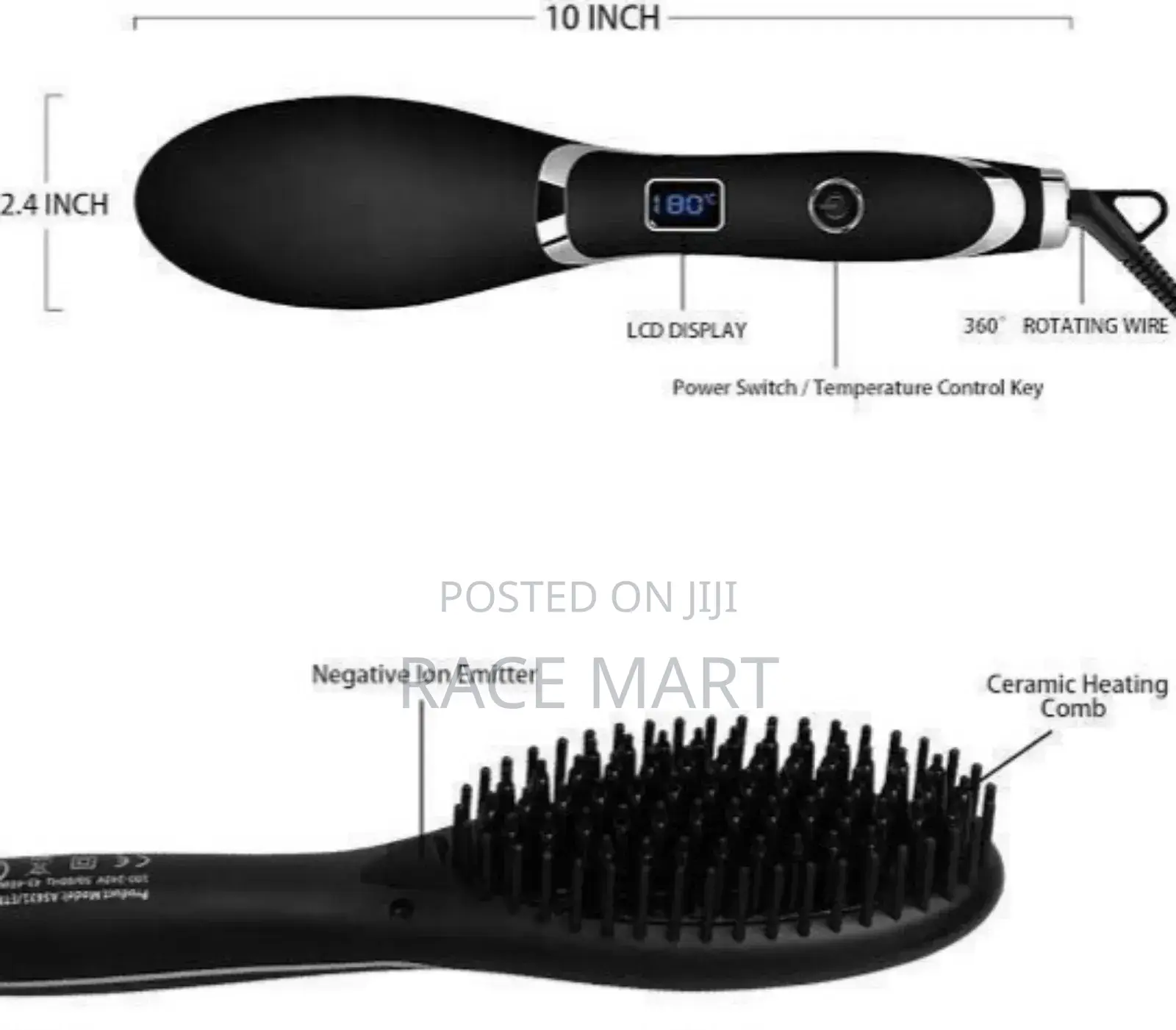 Pro Gemei Professional Hair Straightner Brush