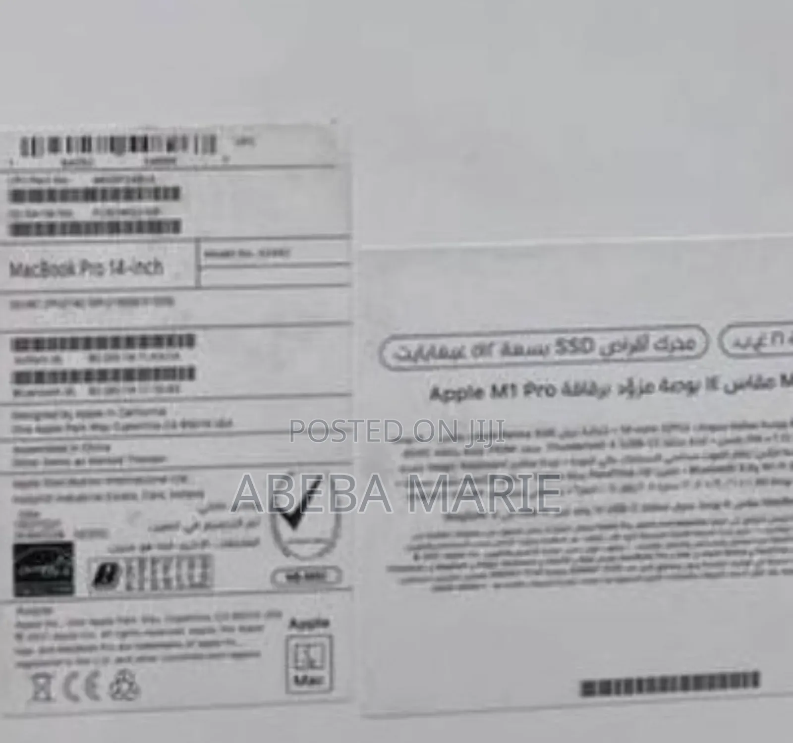 New Laptop Apple MacBook Pro M1 16GB Apple M1 Pro SSD 512GB