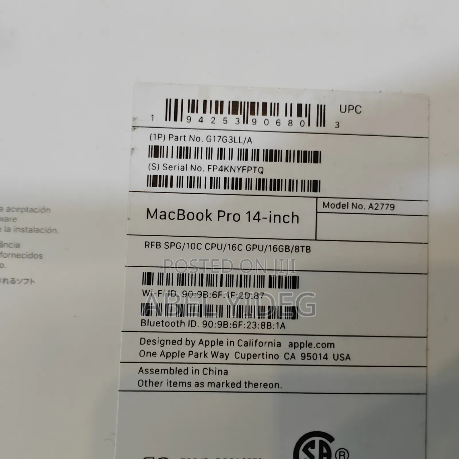 New Apple MacBook Pro 2023 M2 Pro 14-Inch 16GB Apple M2 Ultra SSD 4T
