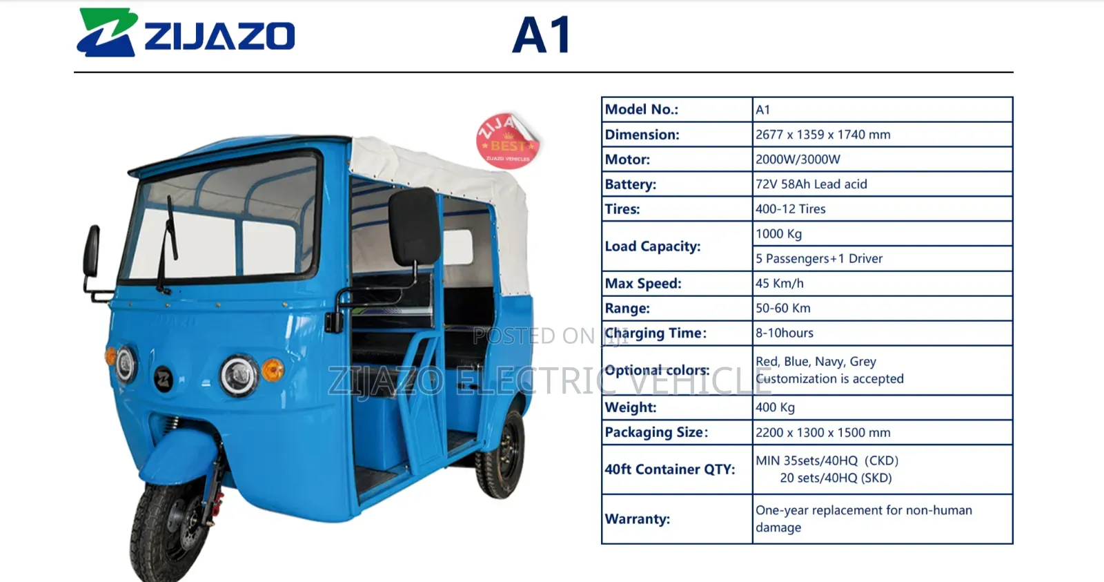 New Bajaj 2024 Blue