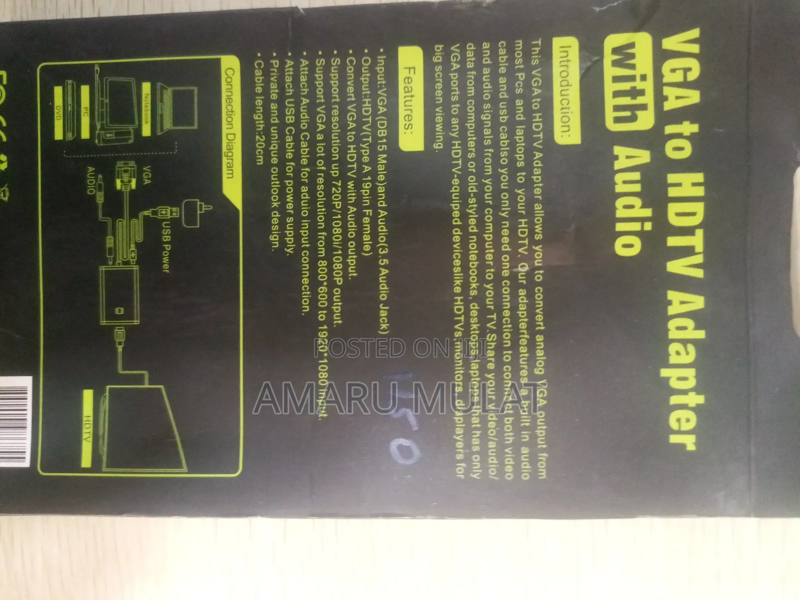 Vga to HDTV Adapter With Audio