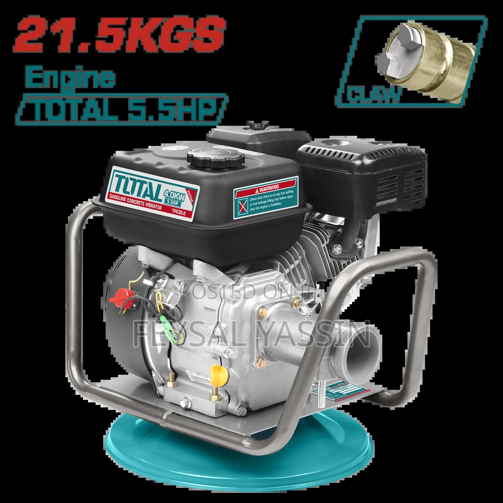 Total Gasoline Concrete Vibrator 4000w or 5.5hp