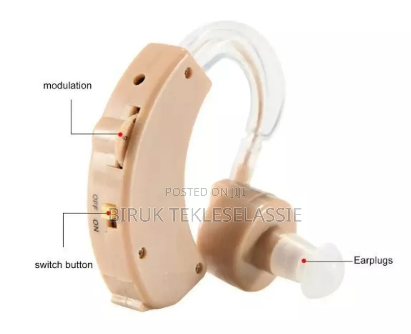 Tzjzy Adjustable Tone Hearing Aid for 1 Ear