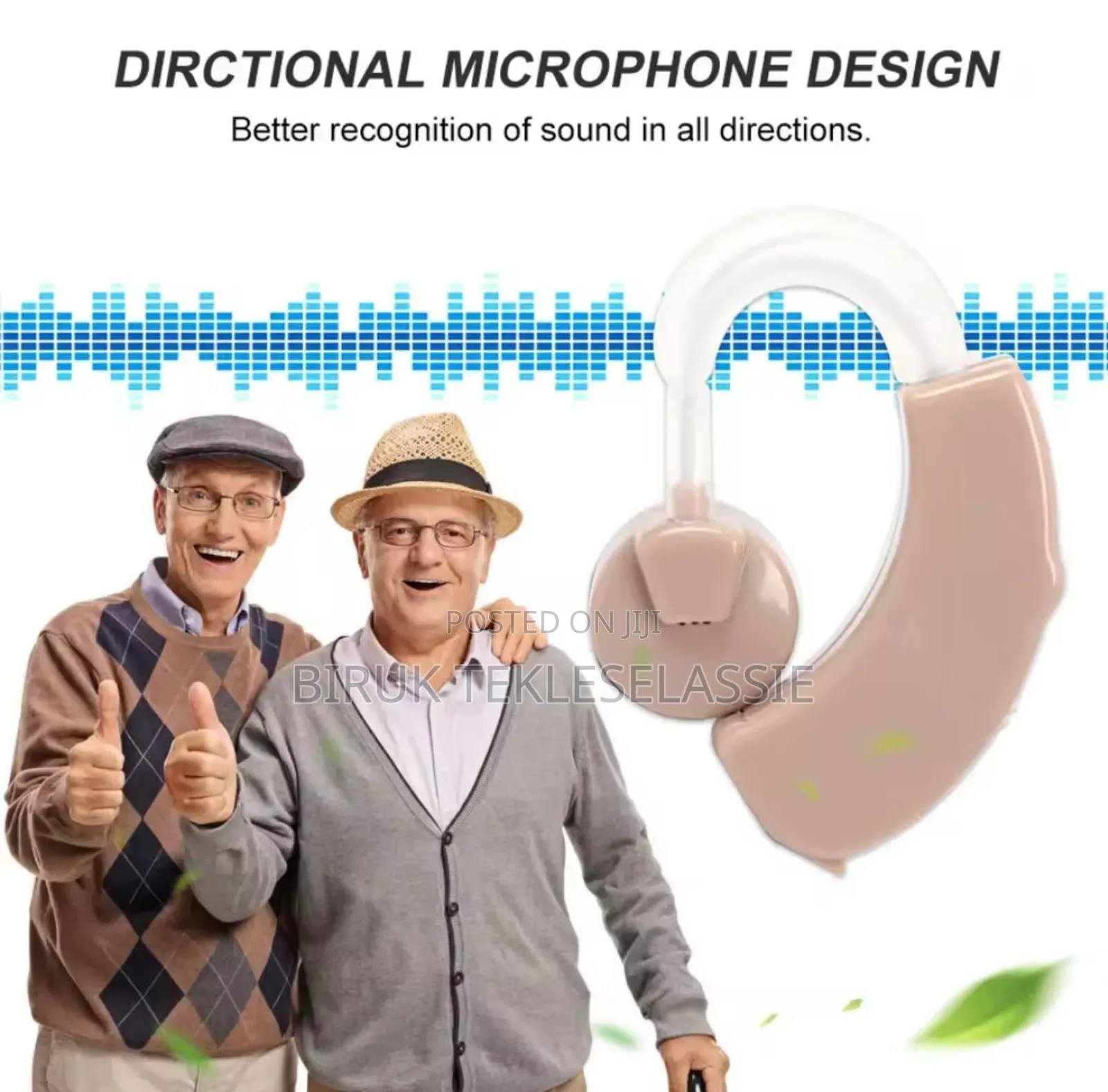 Tzjzy Adjustable Tone Hearing Aid for 1 Ear