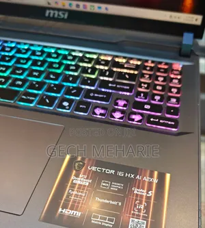 New Laptop MSI Vector 17 HX AI A2XWJG 16GB Intel Core Ultra 7 SSD 1T
