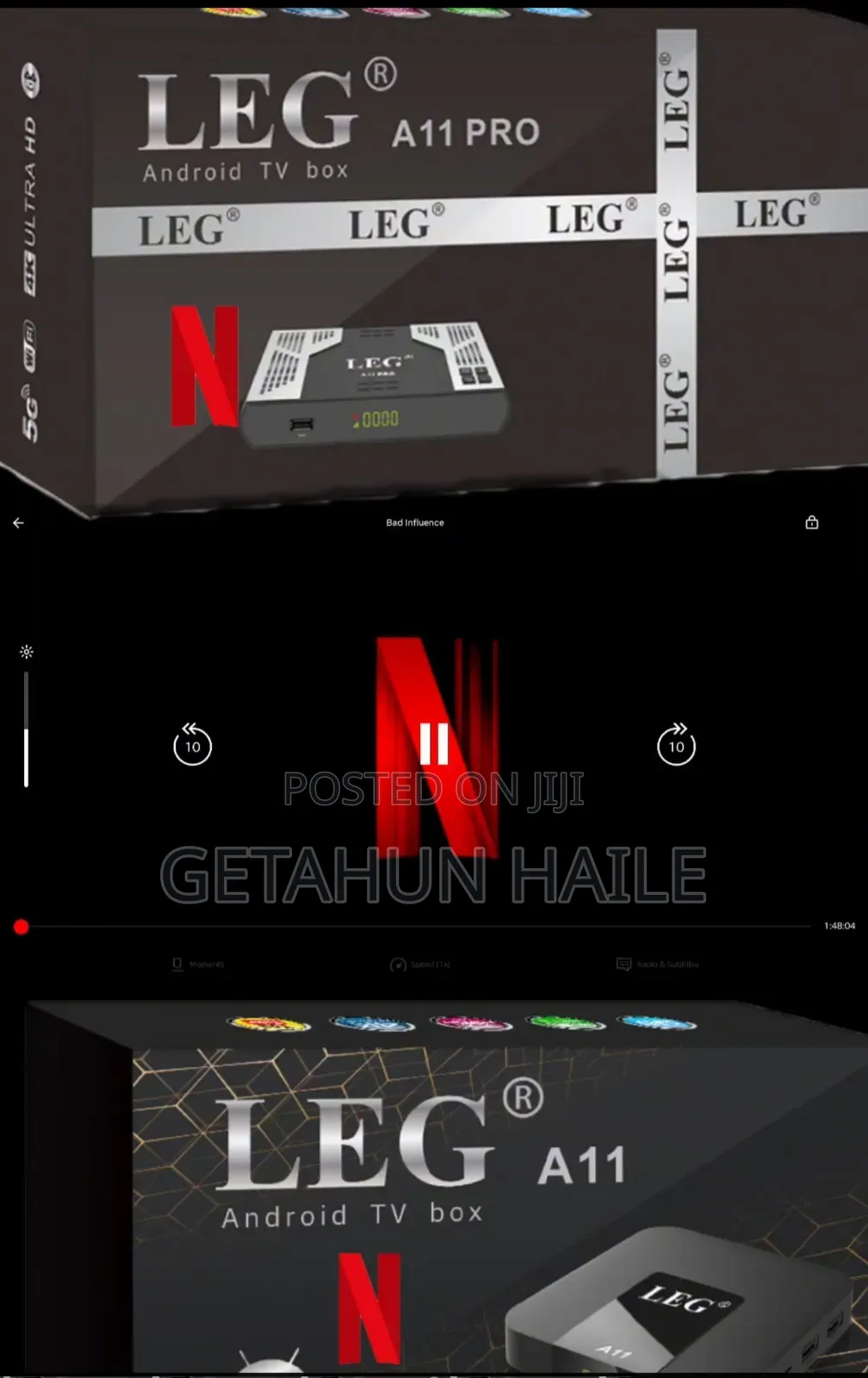 Leg Android A11 Pro Smart Box (Decoder and ቲቪ Smart ማድረጊያ