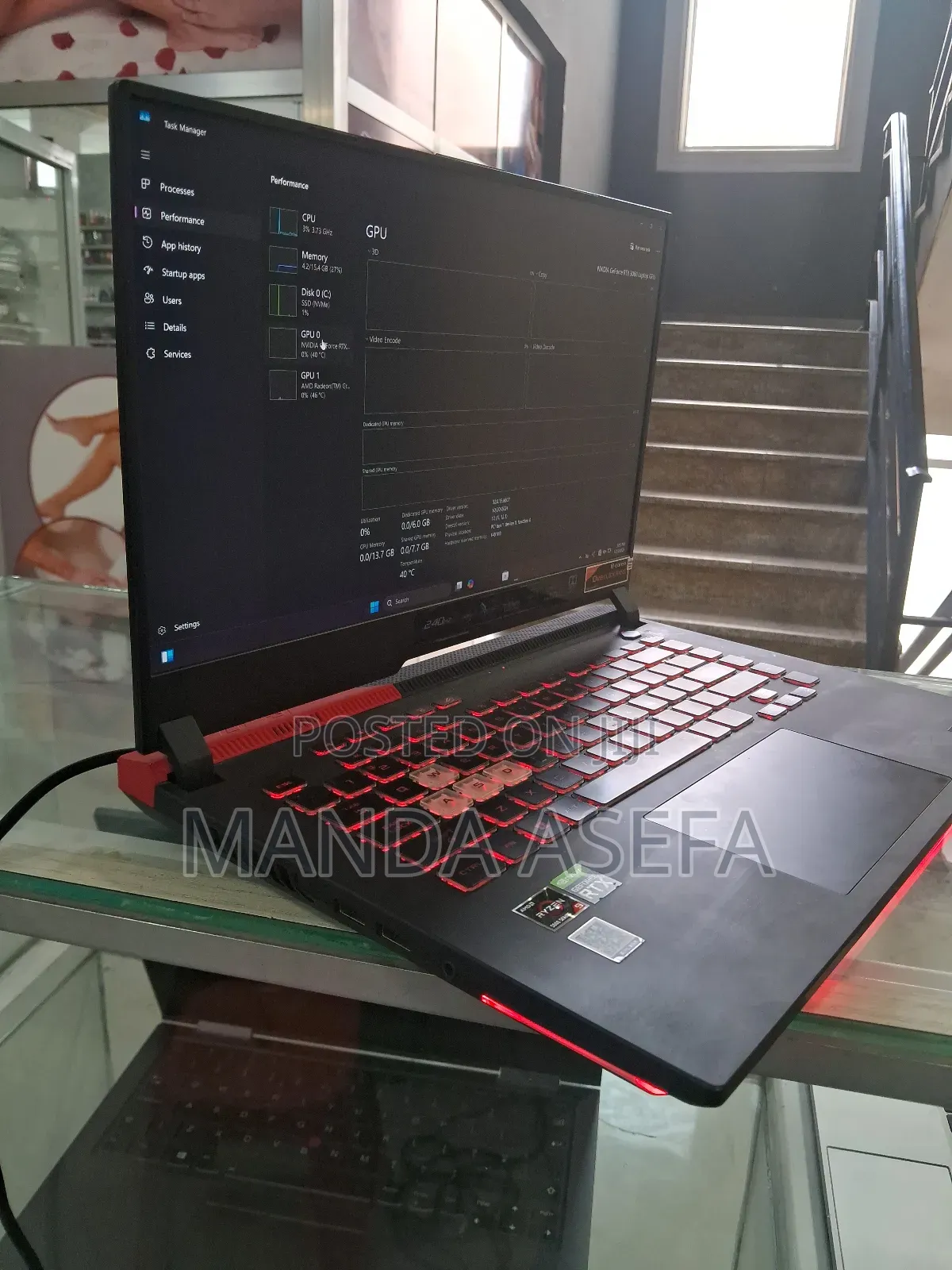 New Laptop Asus ROG Strix G16 G614 16GB AMD Ryzen 9 SSD 1T