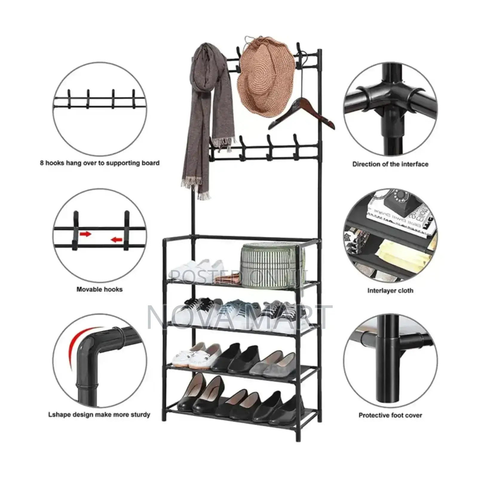 Clothes and Shoe Rack (4 Layer)