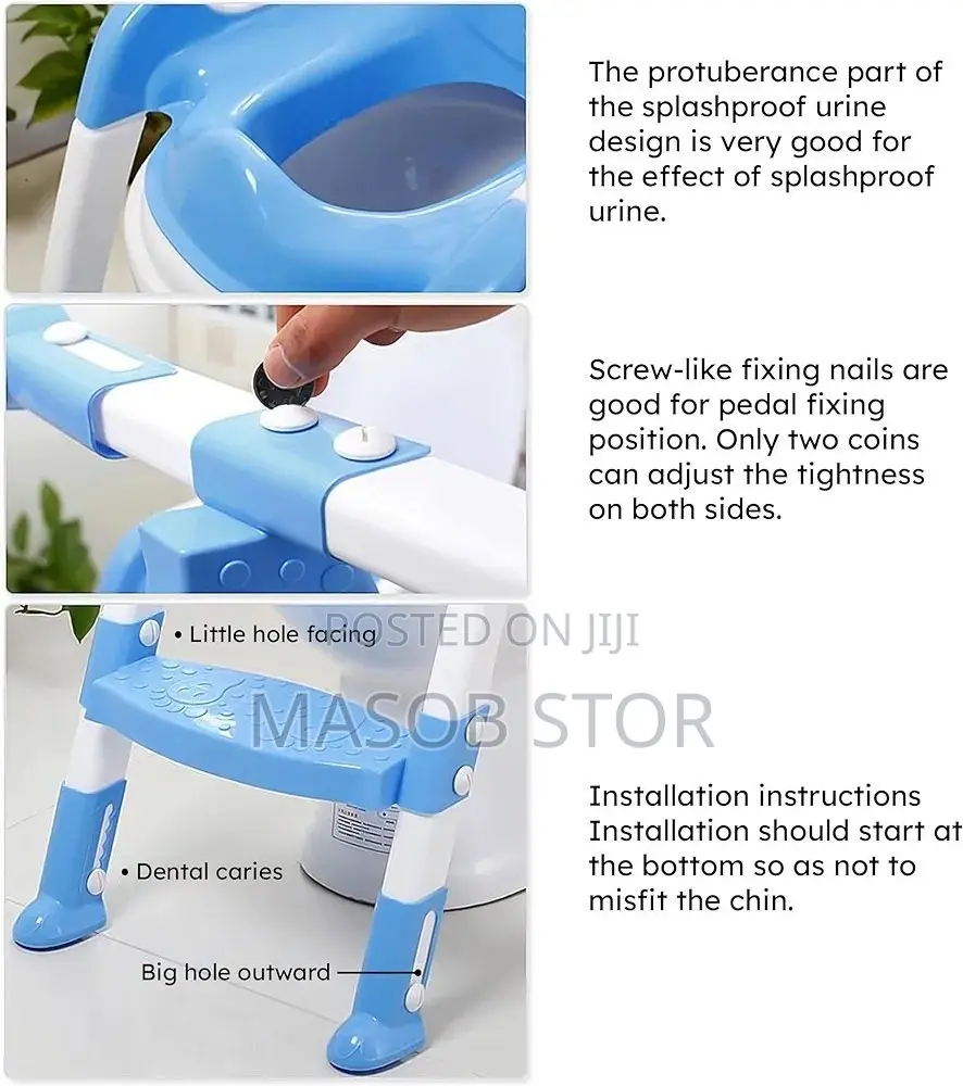 Children's Toilet Ladder With Steps/ ሽንት ቤት ማለማመጃ