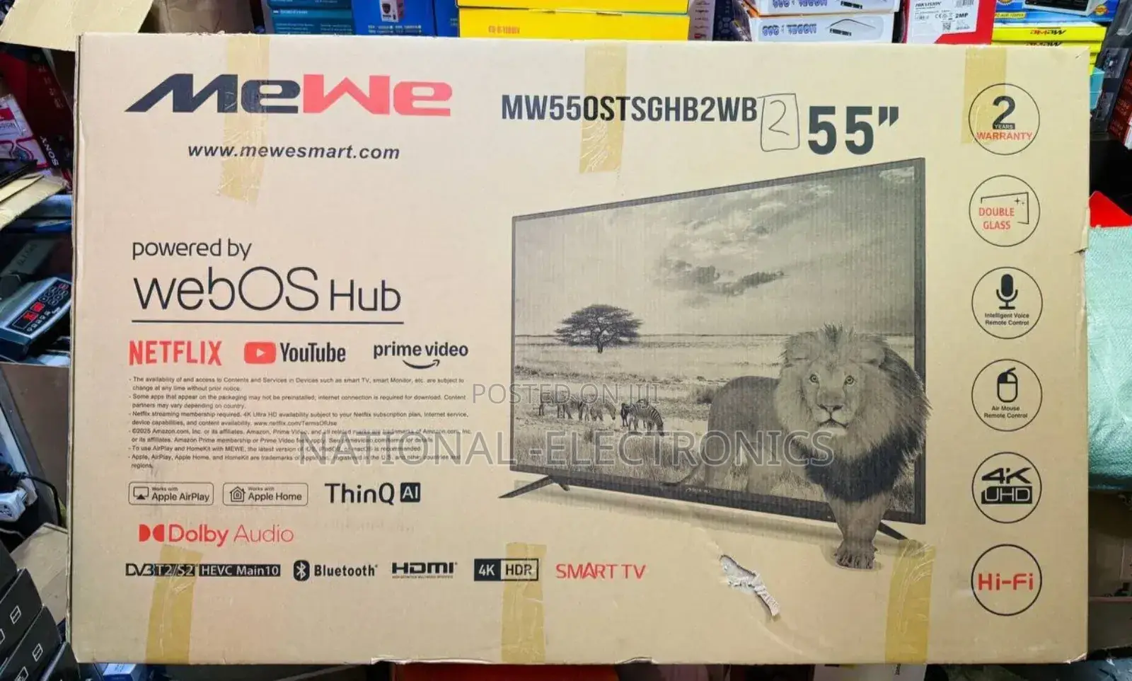 Mewe Tv 55 Inch Tv Smart Uhd Android 13.0 Nwe 2025 Tv