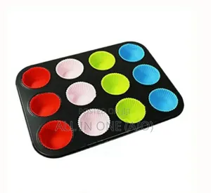 12 Holes Silicone Baking Muffin Pan