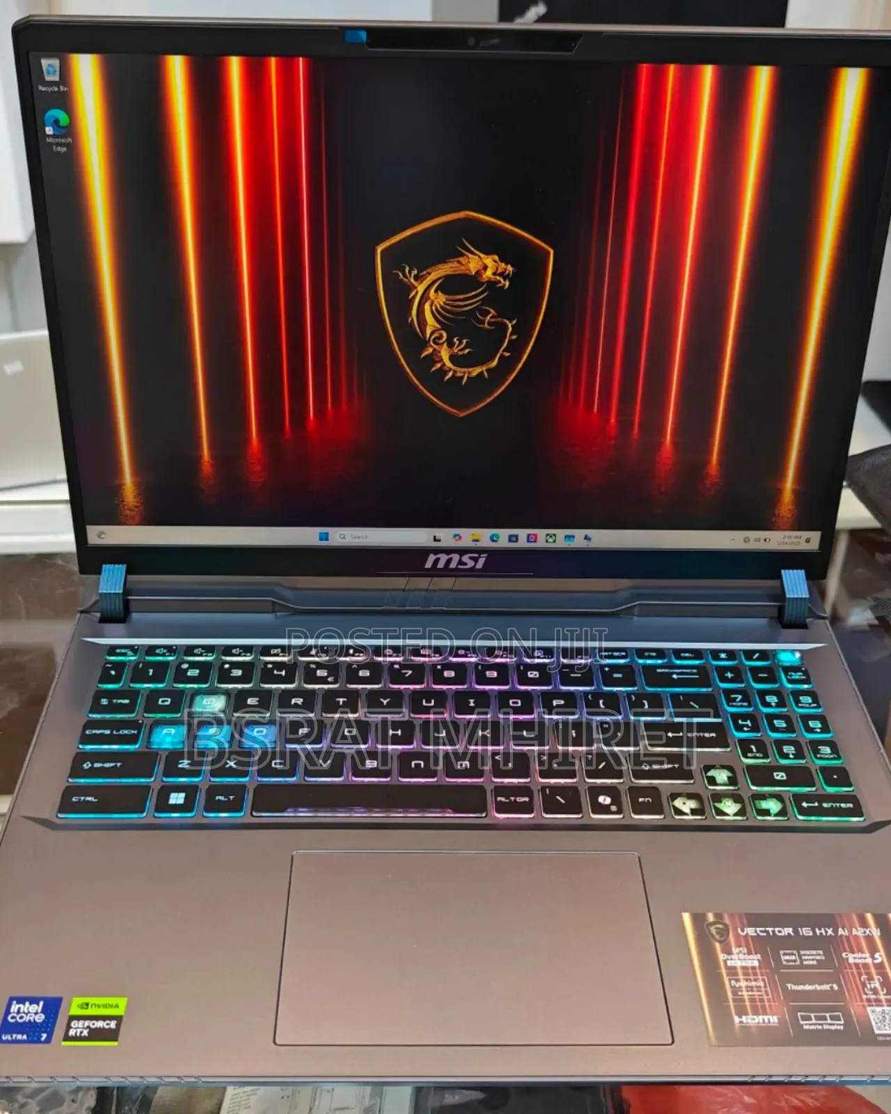 New Laptop MSI GF63 16GB Intel Core Ultra 7 SSD 1T