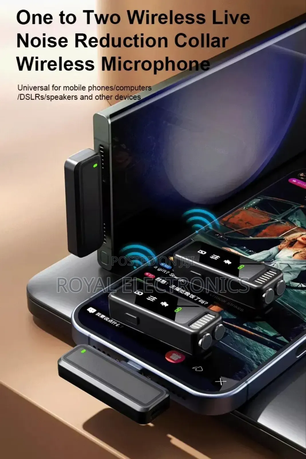 One to Two Wireless Noise Reduction Collar Microphone