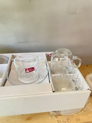 Tea Cup 6pcs የሻይ ብርጭቆ ከነማስቀመጫው