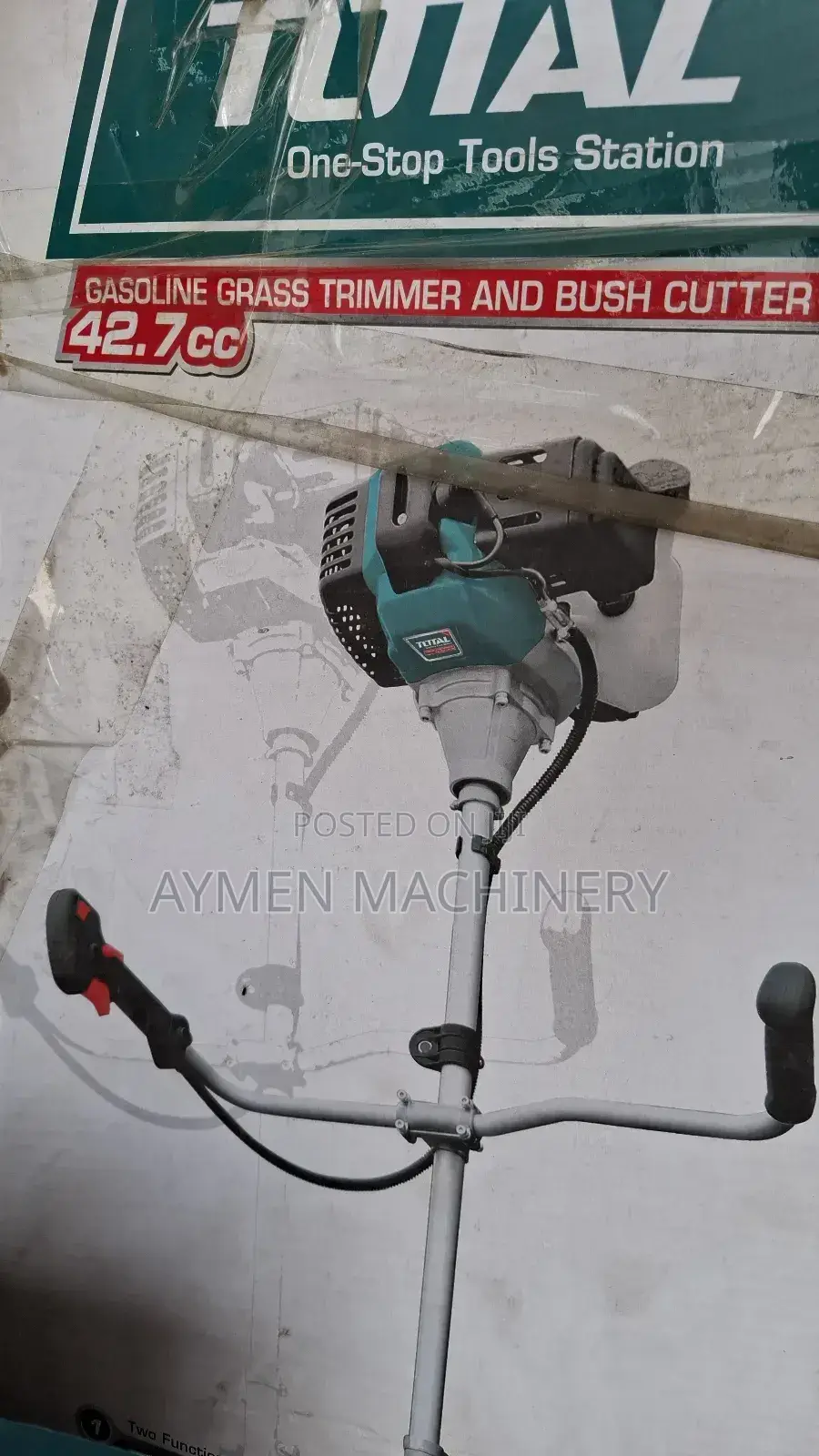 Total Gasoline Grass Trimmer Cutter 1.25kw 42.7cc ሳር ማጨጃ