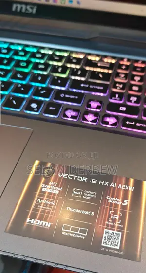 New Laptop MSI Vector 17 HX AI A2XWJG 16GB Intel Core Ultra 7 SSD 1T